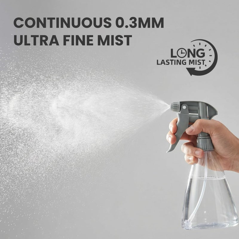 Veco 14.5 oz Continuous Spray Bottle, 1 Pack – PET Plastic Refillable Spray Bottles with Fine Mist Trigger, Built-in Filter Straw for Cleaning, Plants & Hair - Image 2