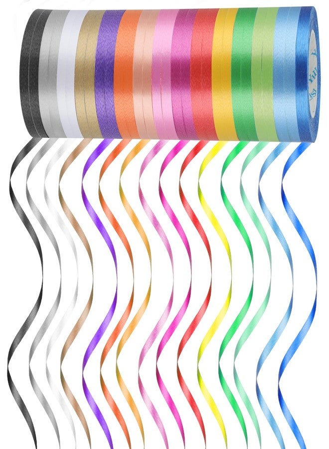 Bremorou 30 Rolls 15 Colors Balloon Ribbon String Curling Ribbon for Gift Wrapping Curling Ribbon Assorted Colors Wrapping Ribbon Gift Wrap Ribbon for Crafts Florist Flower Wedding Birthday Party Decoration - Image 1