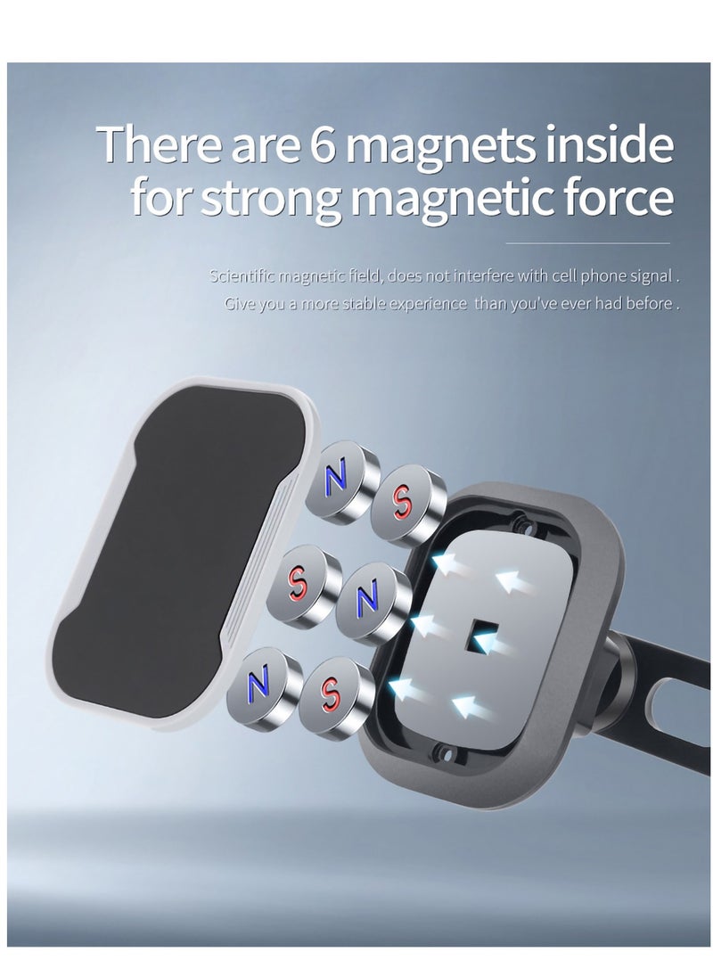 KASTWAVE - Hover Screen Car Magnetic Suction Bracket, Invisible Folding Center Console Navigation Phone Bracket Screen 360 Degrees Rotatable Strong Fixed Bracket - Image 1