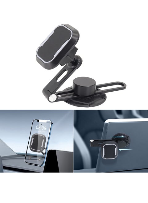 Hover Screen Car Magnetic Suction Bracket, Invisible Folding Center Console Navigation Phone Bracket Screen 360 Degrees Rotatable Strong Fixed Bracket