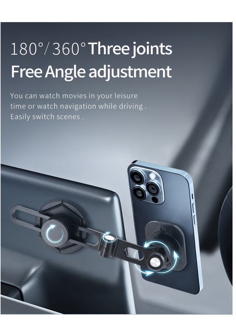 KASTWAVE - Hover Screen Car Magnetic Suction Bracket, Invisible Folding Center Console Navigation Phone Bracket Screen 360 Degrees Rotatable Strong Fixed Bracket - Image 1