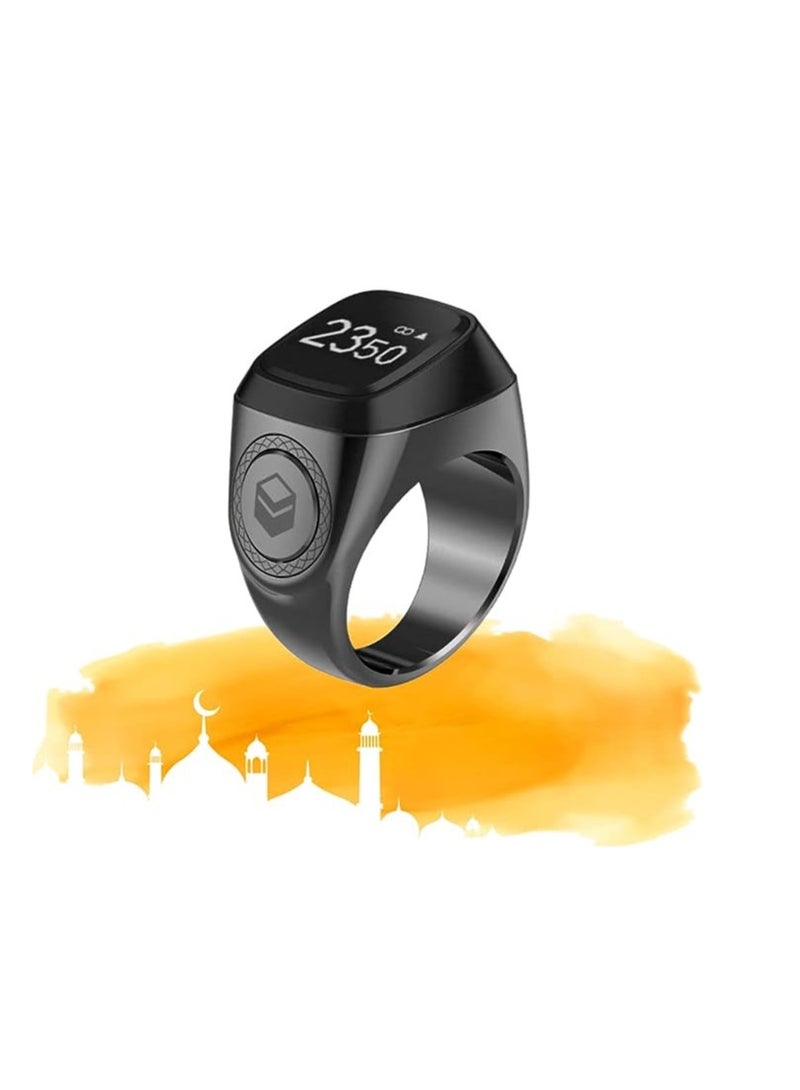 iQIBLA Smart Tasbih Zikr Aluminium Ring Graphite 18mm Grey M0218GE - Image 3