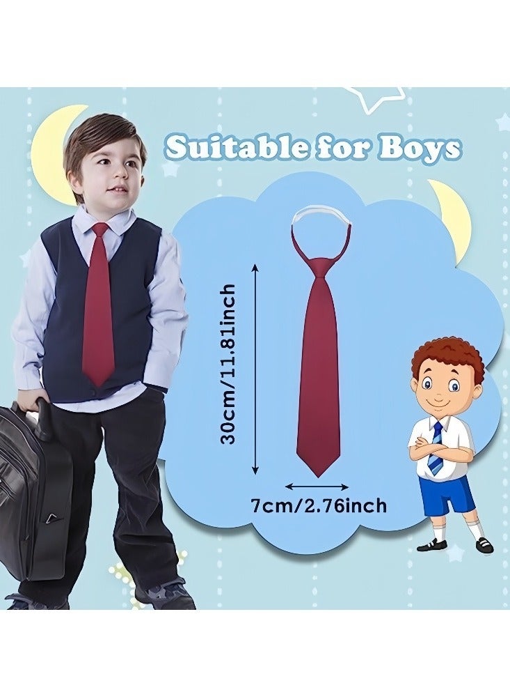 Boys and Girls/Kids School Tie, Pre-Tie Adjustable Tie Boy Tie for Graduation, Uniform, Party, School Uniforms, Weddings, Birthdays (5-12 years old) - Image 4