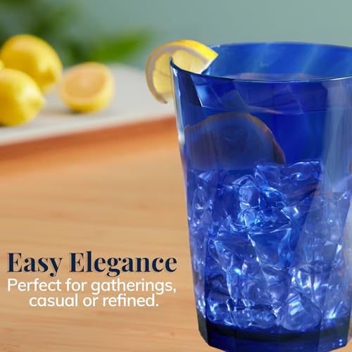 US Acrylic Optix Plastic Reusable Drinking Glasses (Set of 8) 14oz Rocks Cups in Jewel Tone Colors | BPA-Free Tumblers, Made in USA | Top-Rack Dishwasher Safe - Image 5