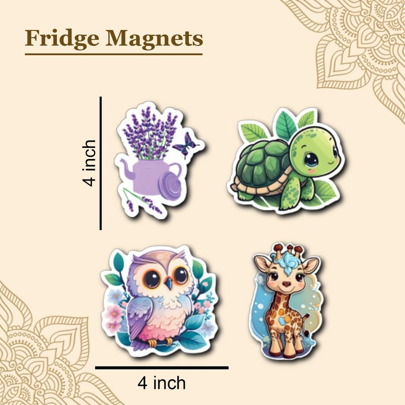 Livello Wooden Fridge Magnets for Home & Kitchen | Gift Items | Refrigerator Decorative Magnet | Funny Magnets | Kitchen Funny | Indian Cultural Themed Magnets (Multicolor 3) - Image 4