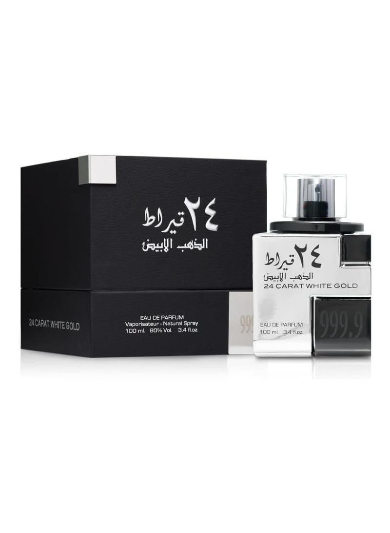 عطر 24 قيراط وايت جولد من لطافة للرجال والنساء - او دي بارفان، 100 مل