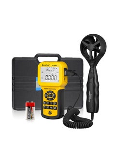 HVAC Anemometer HOLDPEAK 846A Handheld CFM Anemometer Measures Wind Speed Air Flow Wind Temperature with Backlight Max/Min/Avg Data Logger and Carry Case