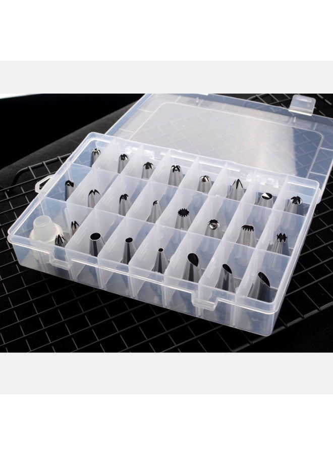 24-piece Stainless Steel Cake Decorating Tips Set Boxed Icing Piping Nozzles For Baking Pastry Making-Specifications:24 Headband Laser No. Boxed - Image 5