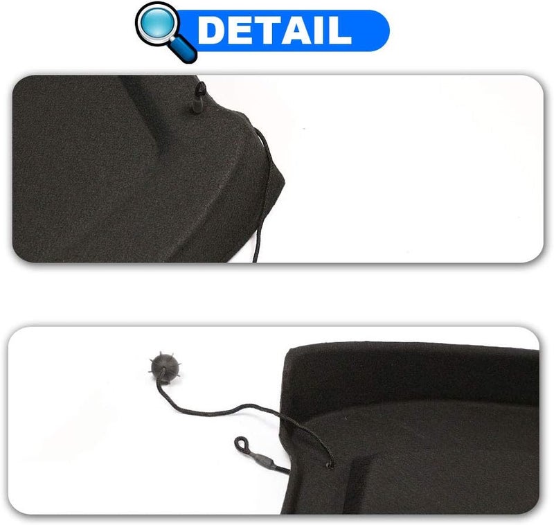 BOPARAUTO Cargo Cover for VW Golf 7 MK7 (2015-2019) - Rear Trunk Shade and Luggage Security - Image 3