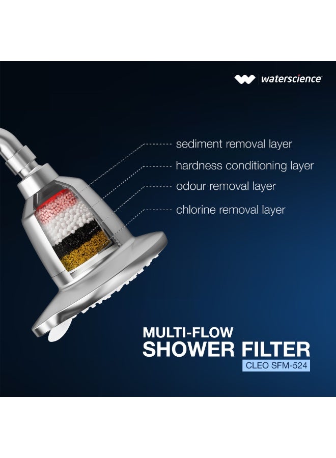 ووتر ساينس فلتر دش متعدد التدفق لإزالة الكلور والماء العسر - Image 3