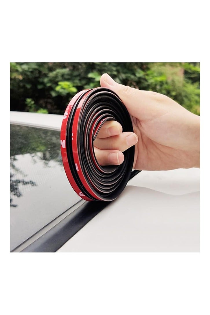 16.4ft/5M Cuttable T-Car Sunroof Cover Seal Rubber Trim,Dust Proof&Weather Stripping for Windshield,Tailgate Adhesive Rubber Seal Strip - Image 1