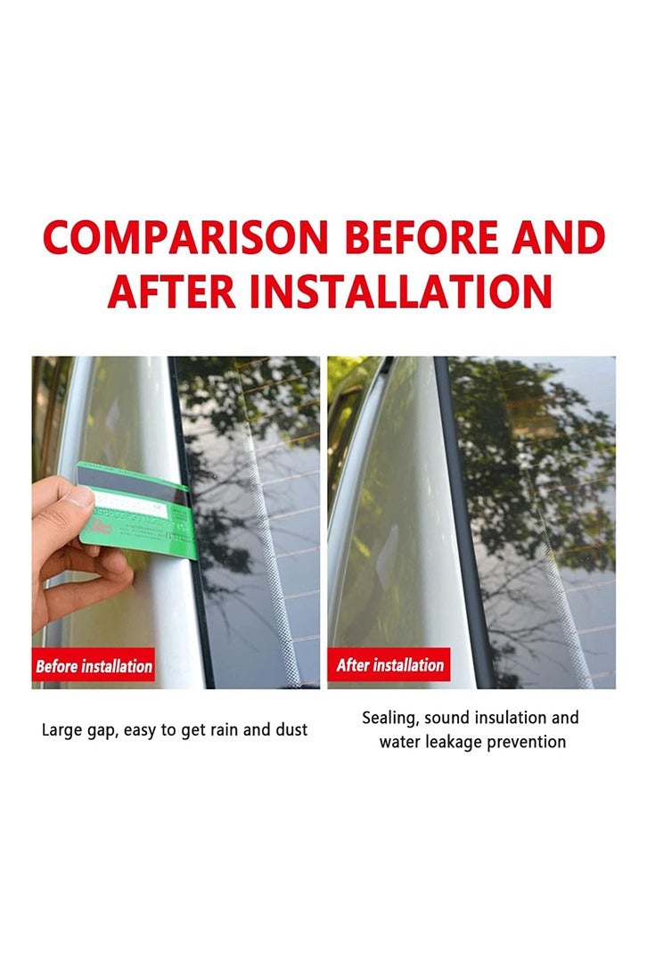 16.4ft/5M Cuttable T-Car Sunroof Cover Seal Rubber Trim,Dust Proof&Weather Stripping for Windshield,Tailgate Adhesive Rubber Seal Strip - Image 4