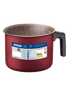 TRAMONTINA Since 1911,Made in Brazil- Paris 16cm 2.7L Red Aluminum Multipurpose Boiler with Interior and Exterior Starflon Max Red PFOA Free Nonstick Coating  - Image 3