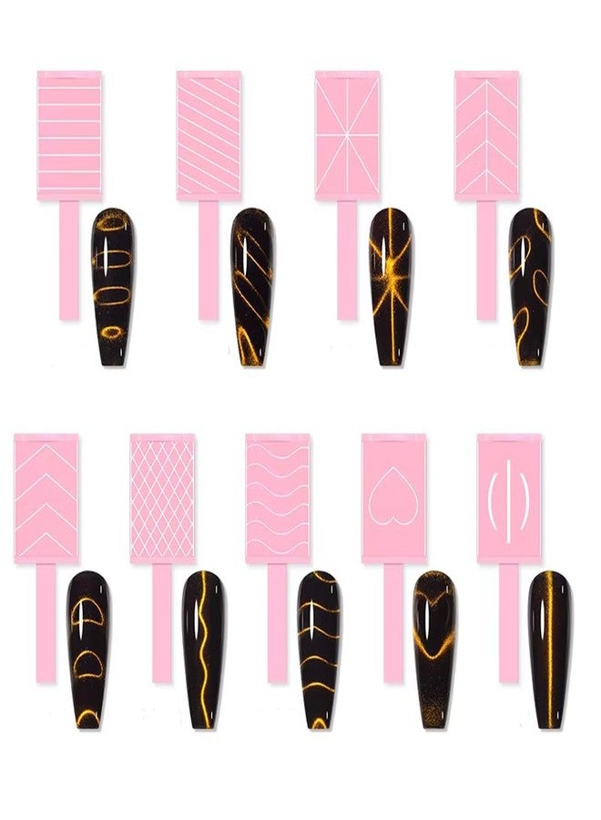 SILPECWEE 15pcs Cat Eye Magnet for Nails Gel Nail Polish Magnet Wand Cat Eye Magnetic Nail Polish Gel Nail Tools Multifunctional Nail Magnets for Nail Art Decoration Nails Salon - Image 2