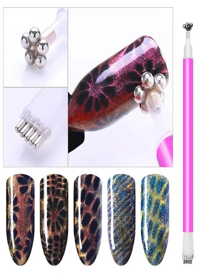 SILPECWEE 15pcs Cat Eye Magnet for Nails Gel Nail Polish Magnet Wand Cat Eye Magnetic Nail Polish Gel Nail Tools Multifunctional Nail Magnets for Nail Art Decoration Nails Salon - Image 5