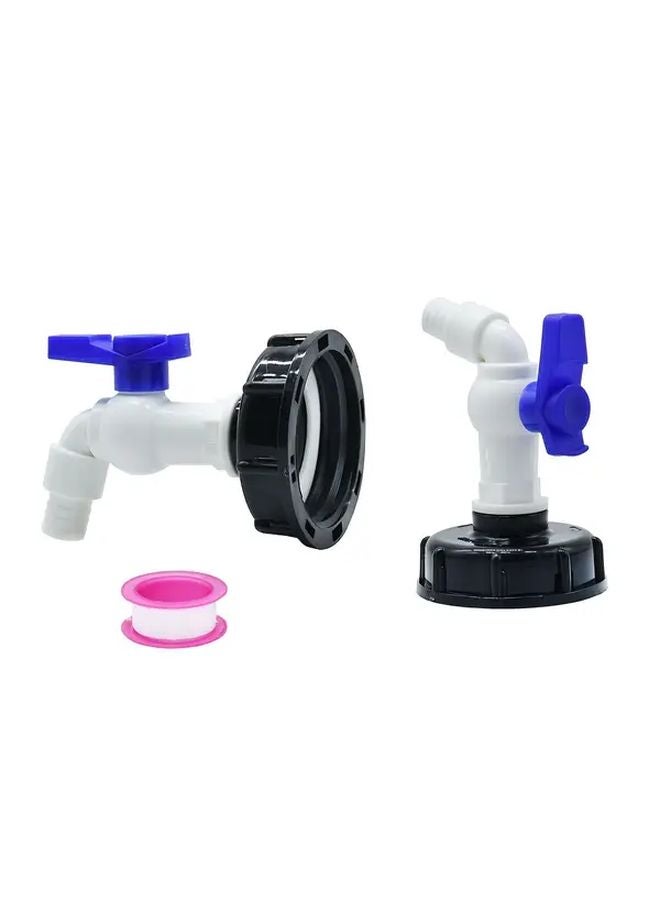 محول صنبور خزان IBC نمط صمام A 16 مم توصيلة سريعة لحديقة 1/2 بوصة ذكر إلى 5/8 تركيب خرطوم - Image 2