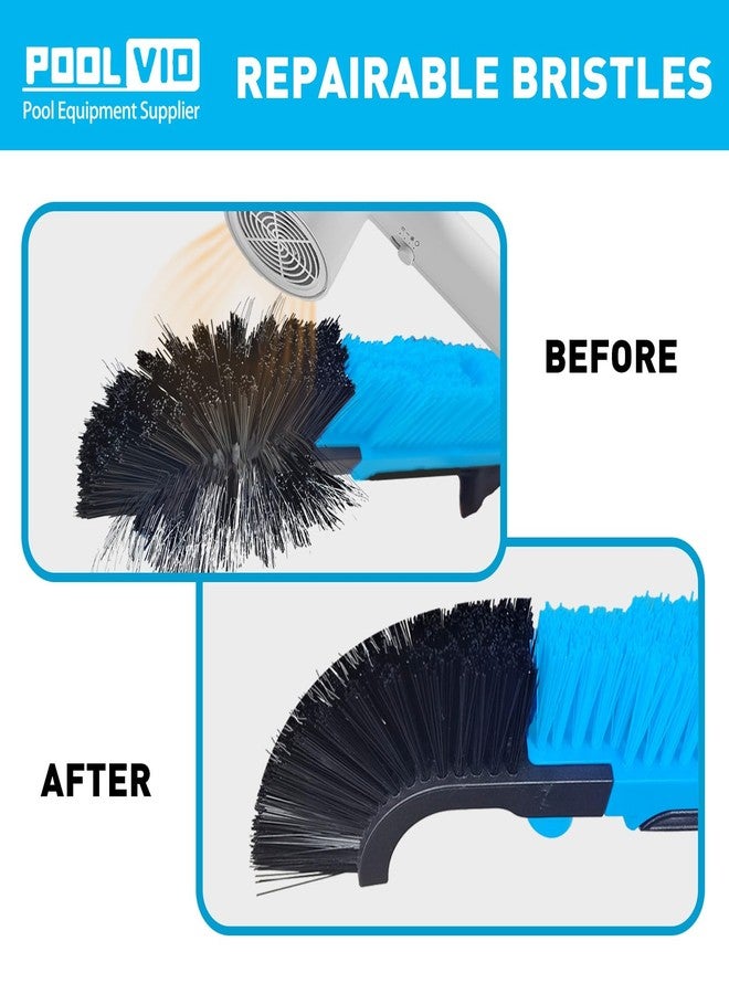 Poolvio 22" Extra-Wide Pool Brush Head, Heavy-Duty Pool Scrubber Brush with Detachable Corner Brush & Strong Nylon Bristles for Walls & Floors in Above-Ground and Inground Pools (Blue) - Image 5