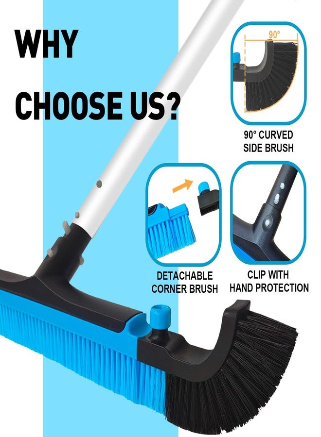 Poolvio 22" Extra-Wide Pool Brush Head, Heavy-Duty Pool Scrubber Brush with Detachable Corner Brush & Strong Nylon Bristles for Walls & Floors in Above-Ground and Inground Pools (Blue) - Image 3