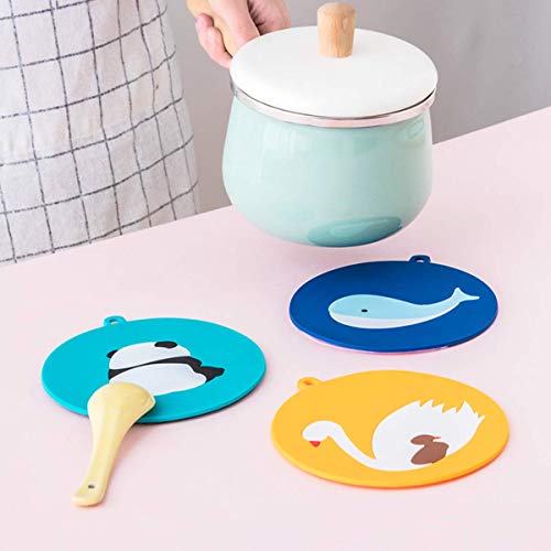pepplo Silicone Trivet Mat/Coaster, Heat Resistant Coasters, Tableware Insulation Pad Potholders, Cups Pad, Placemat, Non-Slip Mat, Flexible,Color and Pattern May Vary, Round Shape (Set of 3) - Image 3