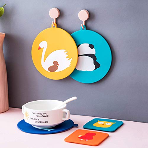 pepplo Silicone Trivet Mat/Coaster, Heat Resistant Coasters, Tableware Insulation Pad Potholders, Cups Pad, Placemat, Non-Slip Mat, Flexible,Color and Pattern May Vary, Round Shape (Set of 3) - Image 5