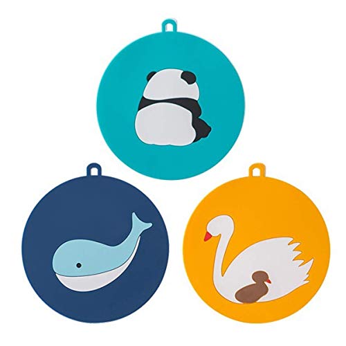 pepplo Silicone Trivet Mat/Coaster, Heat Resistant Coasters, Tableware Insulation Pad Potholders, Cups Pad, Placemat, Non-Slip Mat, Flexible,Color and Pattern May Vary, Round Shape (Set of 3) - Image 1