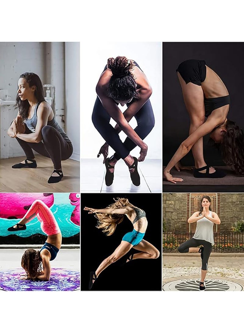 LAIAOCISI 3 Pairs Anti-Skid Breathable Fitness Pilates Yoga Socks Ballet Dance Socks Barefoot Workout Socks  - Image 5