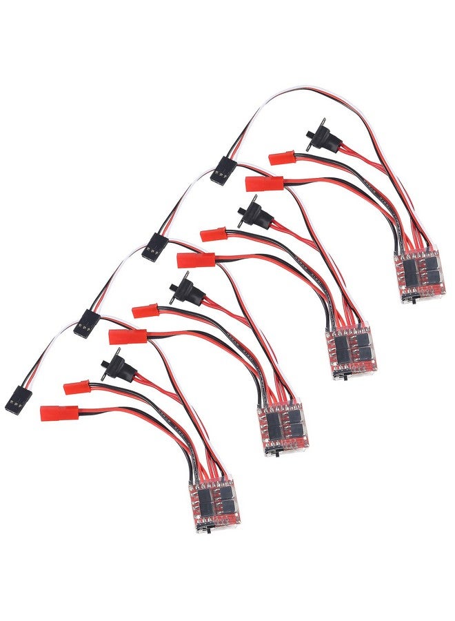 UMLIFE 4 Pcs Mini Rc 20A Brushed Esc Motor Speed Rc Esc 2Khz Forward Reverse Brush Brake Rc 2S For Controller Boat Rc Car Tank  - Image 1