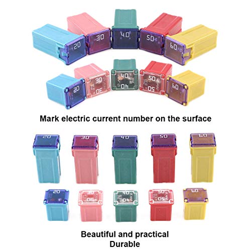JESUNK 30 pc Automotive Combination Low and Tall/STD Profile Box Shaped Assortment Fuse Kit for Ford, Chevy/GM, Nissan, and Toyota Pickup Trucks, Cars and SUVs - Image 3