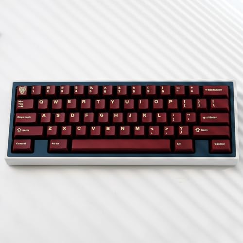Sumgsn 114 Keys Translucent Red Keycaps Cherry Profile Doubleshot Keycaps Set Fit for 60% 65% 75% Mechanical Keyboard Cherry Mx Switches - Image 3