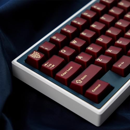 Sumgsn 114 Keys Translucent Red Keycaps Cherry Profile Doubleshot Keycaps Set Fit for 60% 65% 75% Mechanical Keyboard Cherry Mx Switches - Image 1