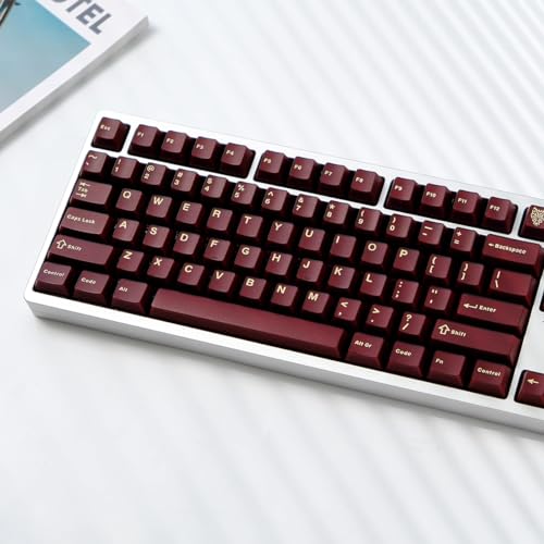 Sumgsn 114 Keys Translucent Red Keycaps Cherry Profile Doubleshot Keycaps Set Fit for 60% 65% 75% Mechanical Keyboard Cherry Mx Switches - Image 4
