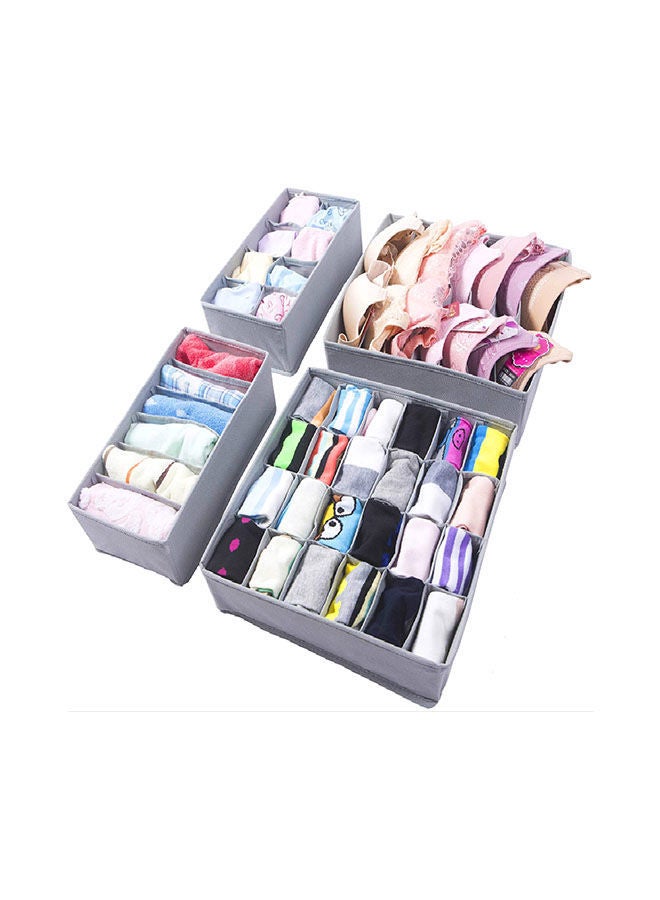 NIBEMINENT Underwear Organizer Drawer Divider Foldable Grey 12inch 