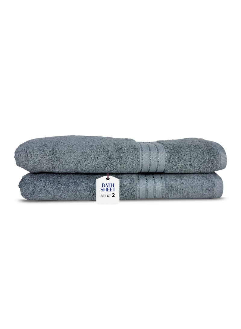 كاسينو Kassino Jumbo Bath Sheet (2 Pack, 80x160 cm) - 580 GSM Large Bath Towel,100% Combed Cotton, Soft & Quick-Dry Oversized Towels, Highly Absorbent, Double Stitched Hotel Quality Towels | Monument - Image 1