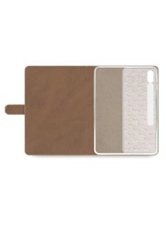 Wtech PU Leather Magnetic Closure Flip Case Cover For Samsung Galaxy Tab S9 Plus 5G 2023 / Tab S9 FE+ 2023 (12.4 Inch) SM-X810 SM-X816B Dark Brown  - Image 3