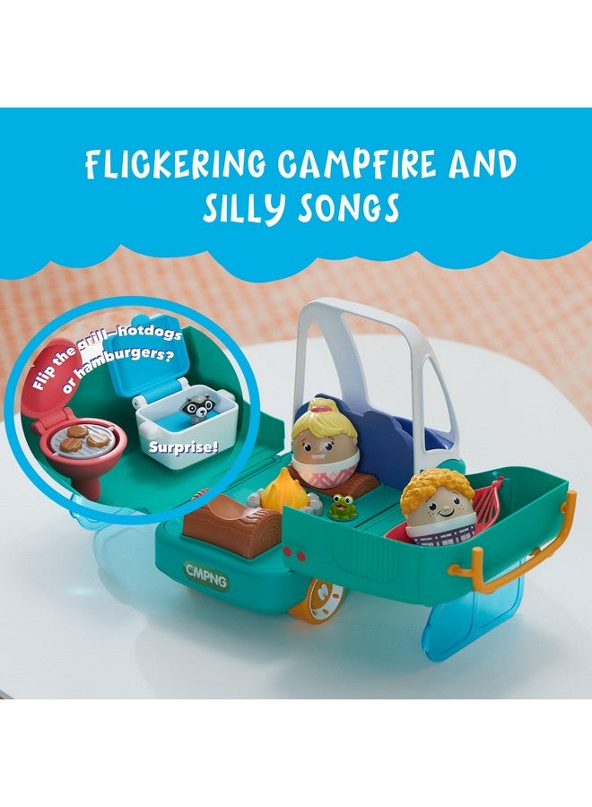 Playskool Weebles My Happy Camper - Weeble Wobble Preschool Toy for Toddlers, Campsite with Lights, Sounds and Song, for Kids Ages 12 Months and Up - Image 4