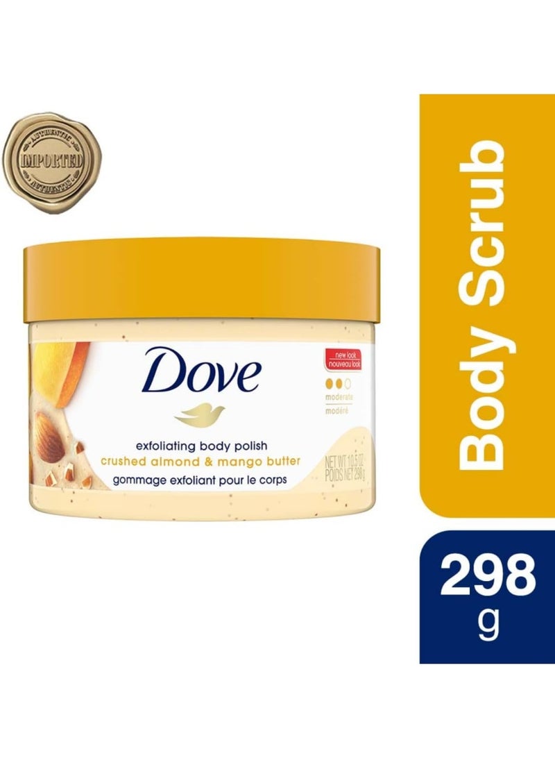 دوف مقشر الجسم دوف بخلاصة اللوز المطحون وزبدة المانجو - ينعم البشرة ويرطبها ويغذيها - 298 غرام - Image 3