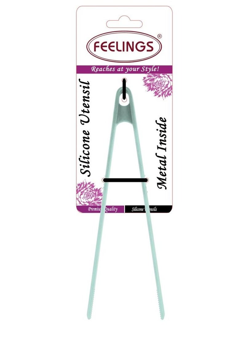 Feelings Silicone Tongs with Metal Inside Green Color 30.5cm 