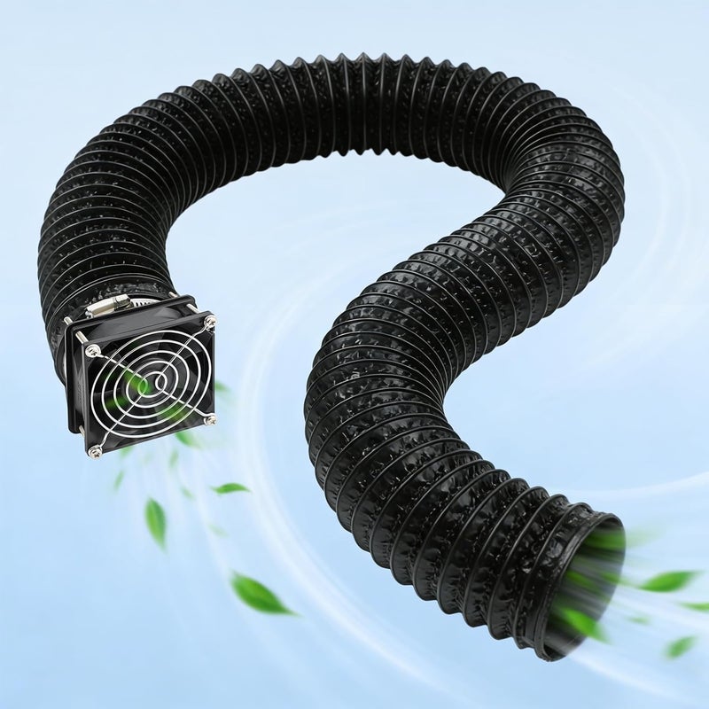 Baquler Fan Fume Extraction Kit for 3D Printer Enclosure 4000 RPM High-Efficiency Ventilation Low Noise Fan with Exhaust Pipe Flange Mesh Cover for Air Circulation Odors Smoke Harmful Particle Dust - Image 1