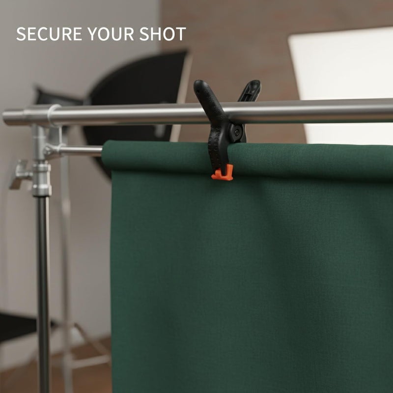 Backdrop Support Clip Spring Loaded Pp Plastic Clamp For Photo Studio Background Stand Secure Grip For Muslin And Green Screen 1 Piece - Image 3