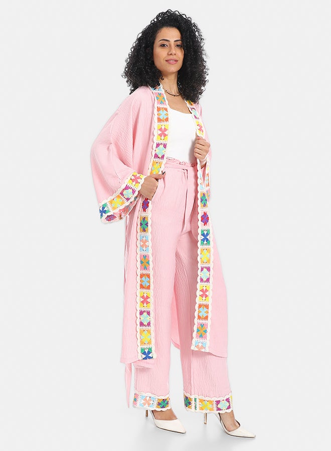 Red Circle Women's plain kimono suit - Image 2