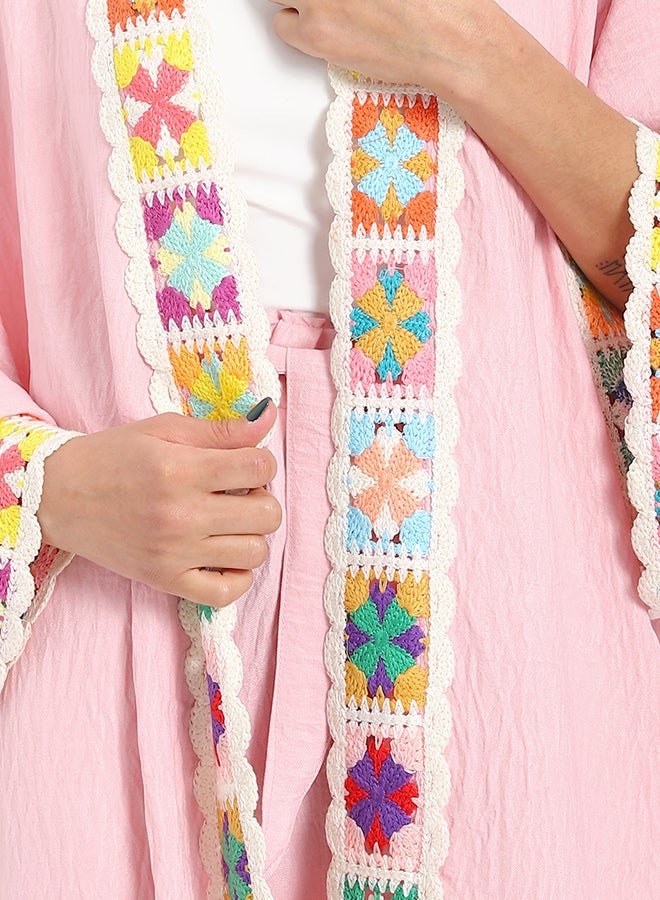 Red Circle Women's plain kimono suit - Image 4