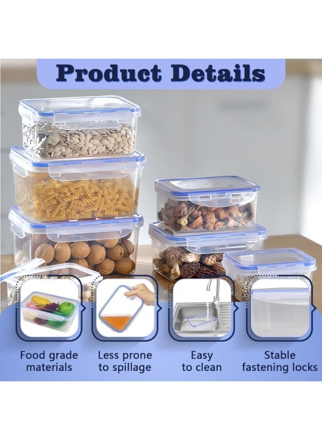 Bukela Airtight Reusable Meal Prep Containers, Leak-Proof & Stackable, 4-Sided Locking Lids, Ideal for Food Storage, Lunch & Leftovers, Microwave, Freezer & Dishwasher Safe, 4 Piece Set - Image 2