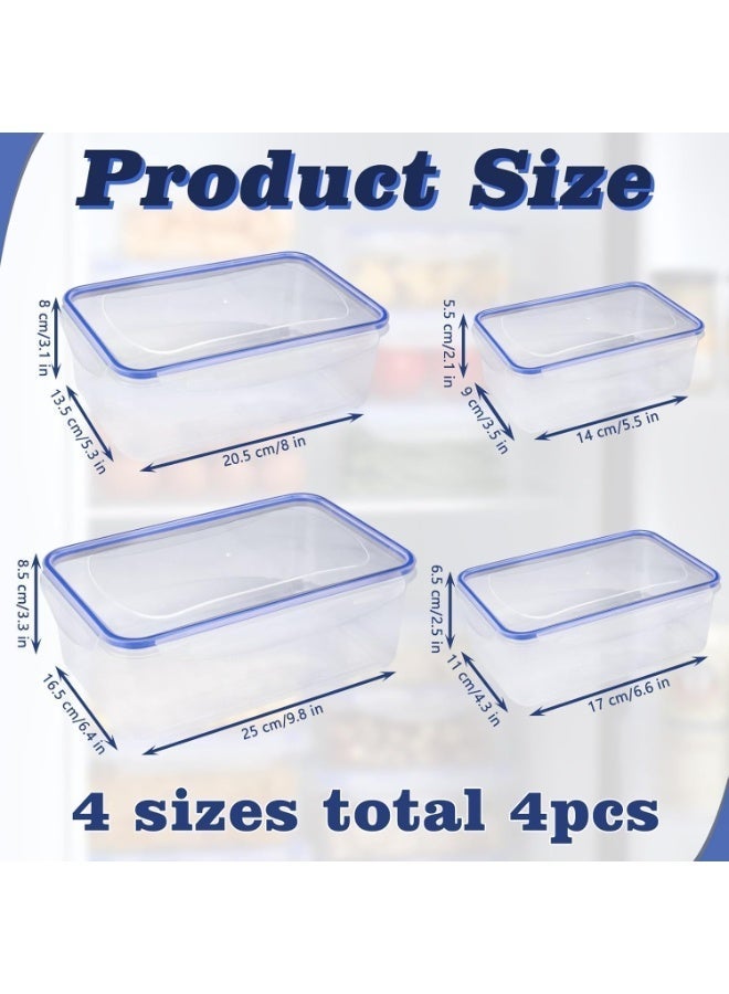 Bukela Airtight Reusable Meal Prep Containers, Leak-Proof & Stackable, 4-Sided Locking Lids, Ideal for Food Storage, Lunch & Leftovers, Microwave, Freezer & Dishwasher Safe, 4 Piece Set - Image 4