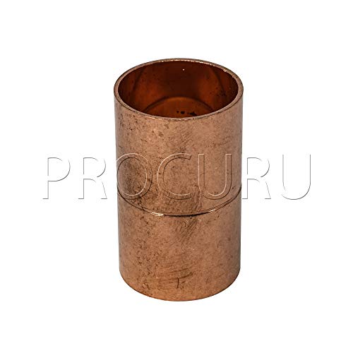 PROCURU [10-Pack] PROCURU (Made in USA) 1/2-Inch Copper Coupling with Stop (Roll or Dimple), C x C Sweat Connection, LF Certified Safe (CWCR0012-10P) - Image 2