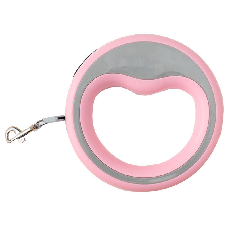 Xs Retractable Pet Leash with 2.5m Long Rope Automatic Retractable Design - Pinkish Retractable Dog Leash with Metal Hook for Outdoor Walking - Image 1