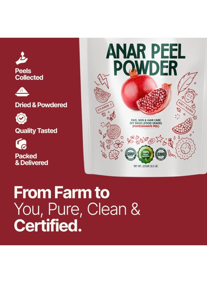 myherb 100% Pure Natural Organic Anar Peel Powder (Pumegranate Peel Powder) || 227 Gm/0.5 Lbs || For Hair And Face Care || For Skin || For Food Grade || For Men And Women - Image 5