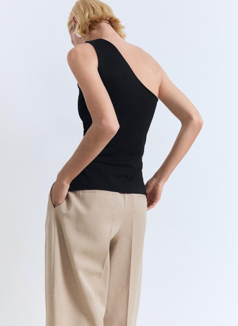 MANGO Asymmetrical Draped Top - Image 2