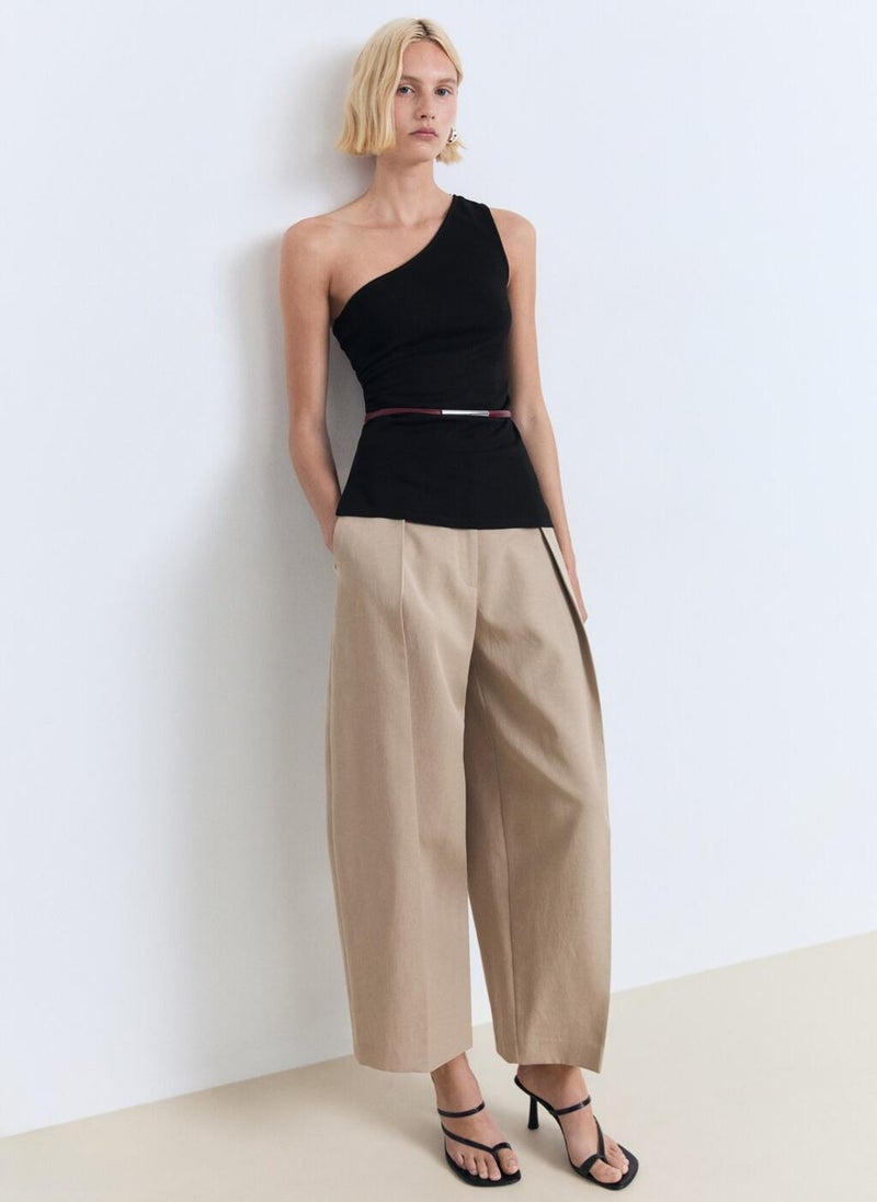 MANGO Asymmetrical Draped Top - Image 5