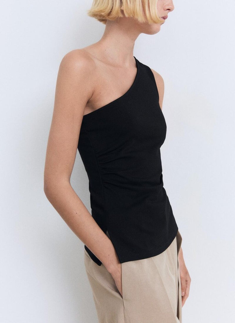 MANGO Asymmetrical Draped Top - Image 3