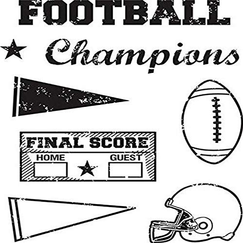 Karen Foster Design Scrapbooking Clear Stamps, Football, 4" x 5" - Image 1